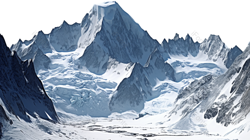 雪山图片,插画元素,自然PNG,景观免抠素材